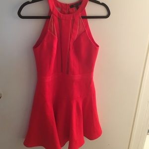 Red BCBG dress
